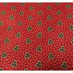 Benartex Giverny Red Cotton Fabric 1/2 yard x 44" Quilting Sewing Marianne Eliza